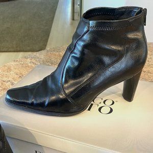 Franco Sarto Black Ankle Boot w/ Back Zip, Size 7.5